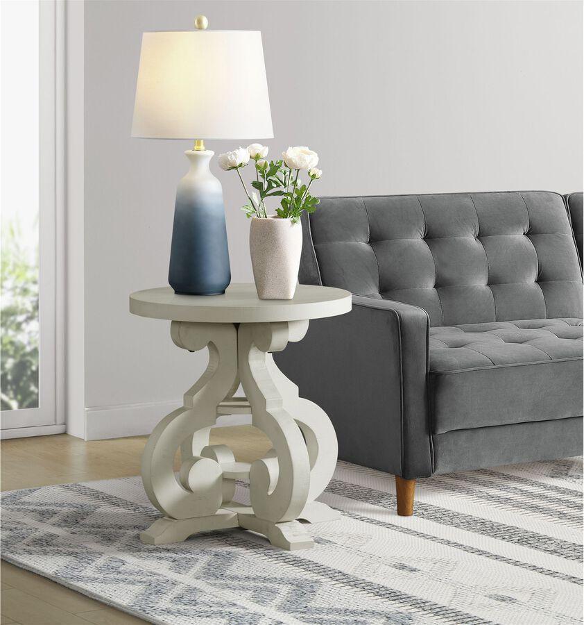 Elements Side & End Tables - Stanford End Table in White