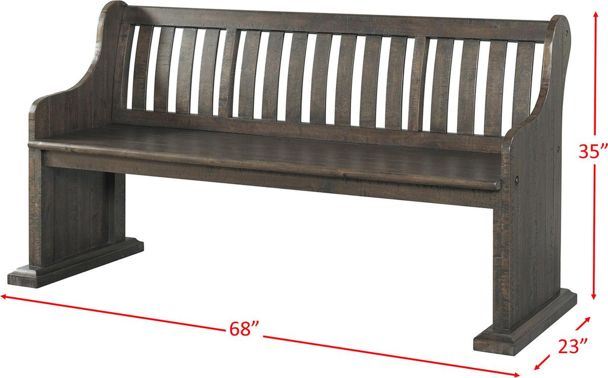 Elements Benches - Stanford Pew Bench Smokey Walnut