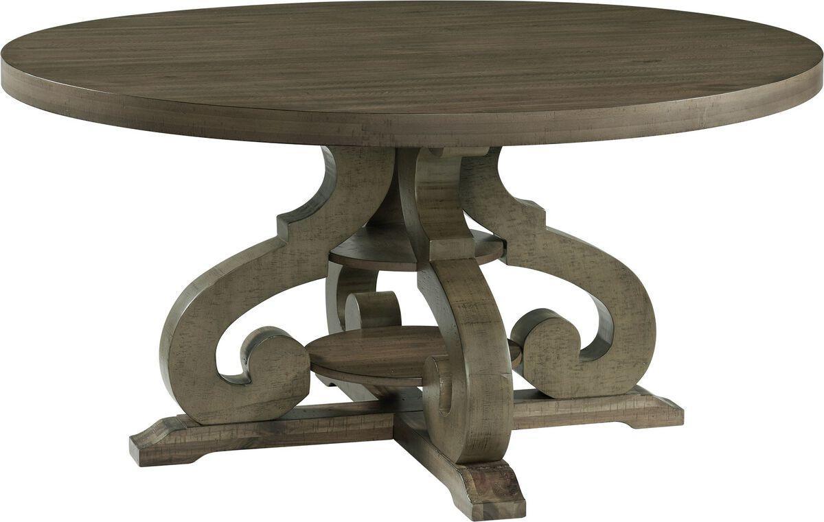 Elements Dining Sets - Stanford Round 5PC Dining Set-Table & Four Chairs Taupe & Grey