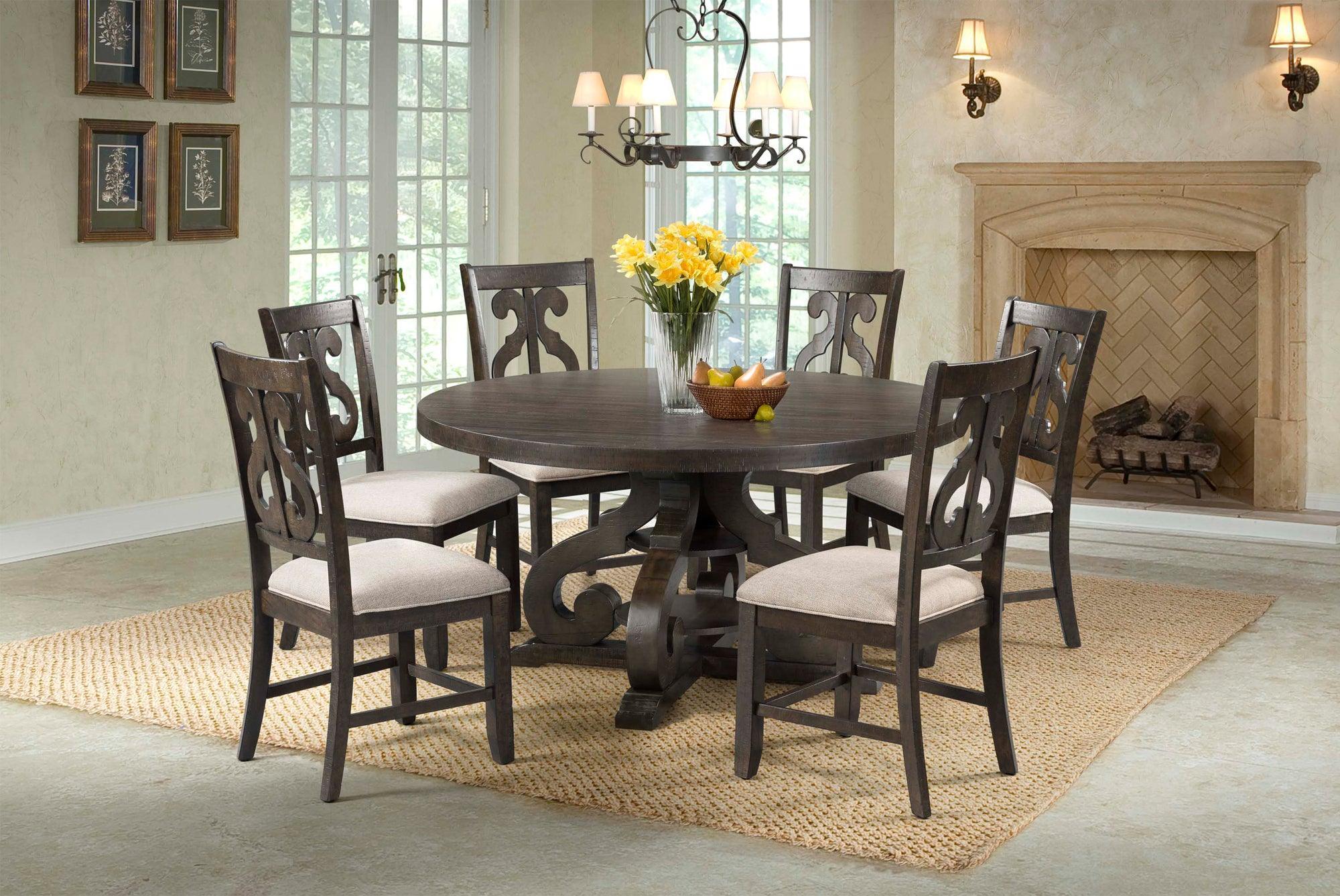 Elements Dining Sets - Stanford Round 7PC Dining Set-Round Table & 6 Chairs