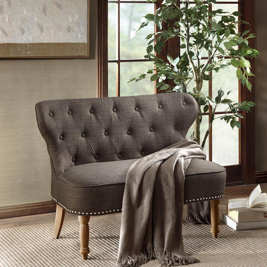 Olliix.com Loveseats - Stanford Settee Charcoal