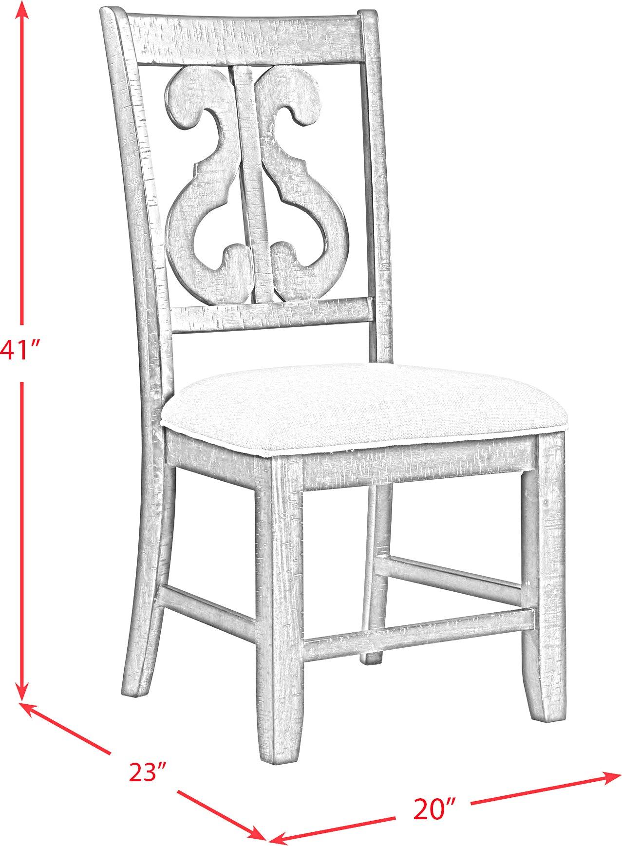 Elements Dining Chairs - Stanford Wooden Swirl Back Side Chair Set (Set of 2)