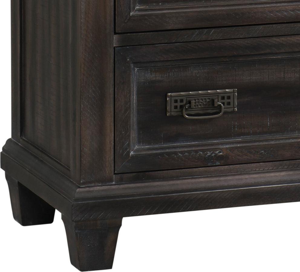 Elements Bedroom Sets - Steele Queen Panel 5PC Bedroom Set Smokey Walnut