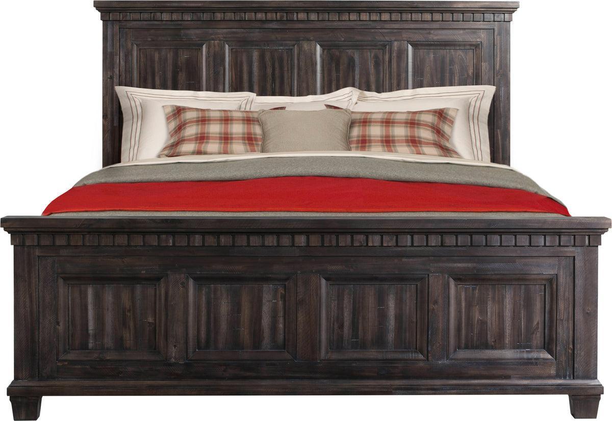 Elements Bedroom Sets - Steele Queen Panel 5PC Bedroom Set Smokey Walnut