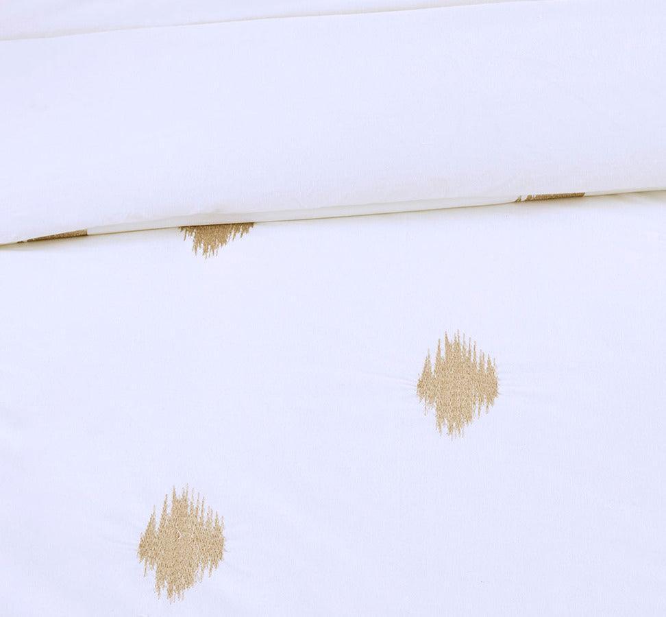 Olliix.com Duvet & Duvet Sets - Stella Full/Queen Dot 3 Piece Cotton Percale Duvet Cover Mini Set Copper