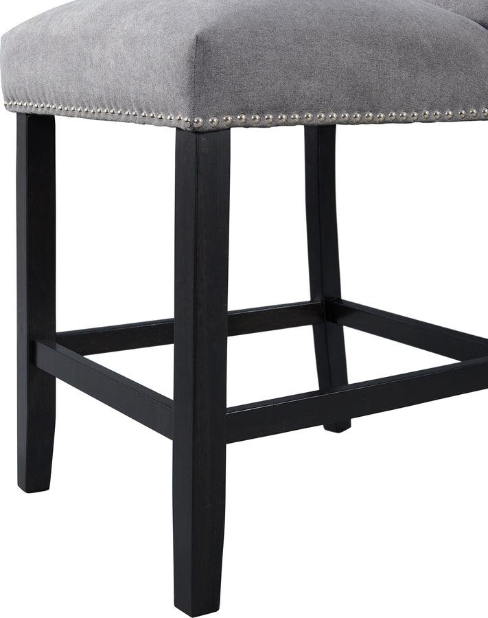 Elements Barstools - Stratton Counter Height Side Chair Set in Charcoal