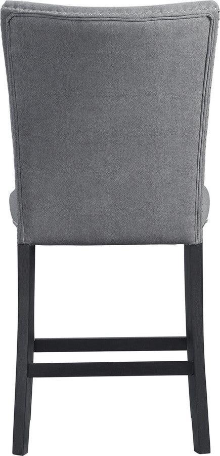 Elements Barstools - Stratton Counter Height Side Chair Set in Charcoal
