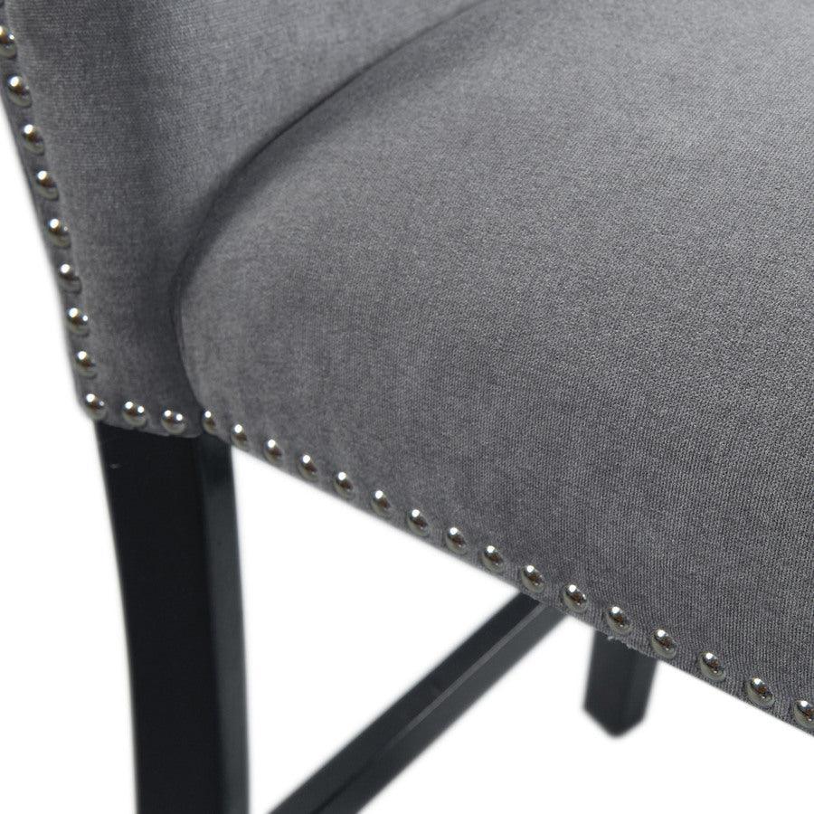 Elements Barstools - Stratton Counter Height Side Chair Set in Charcoal