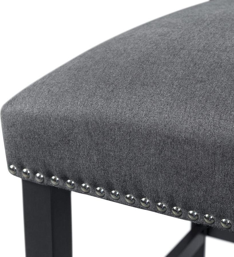 Elements Barstools - Stratton Counter Height Side Chair Set in Charcoal