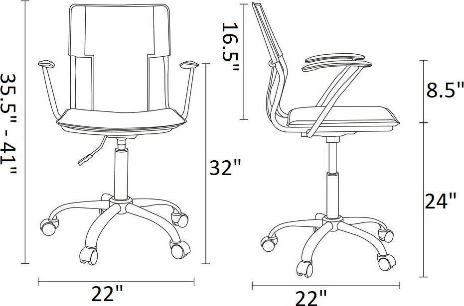 Modway Task Chairs - Studio Office Chair Black