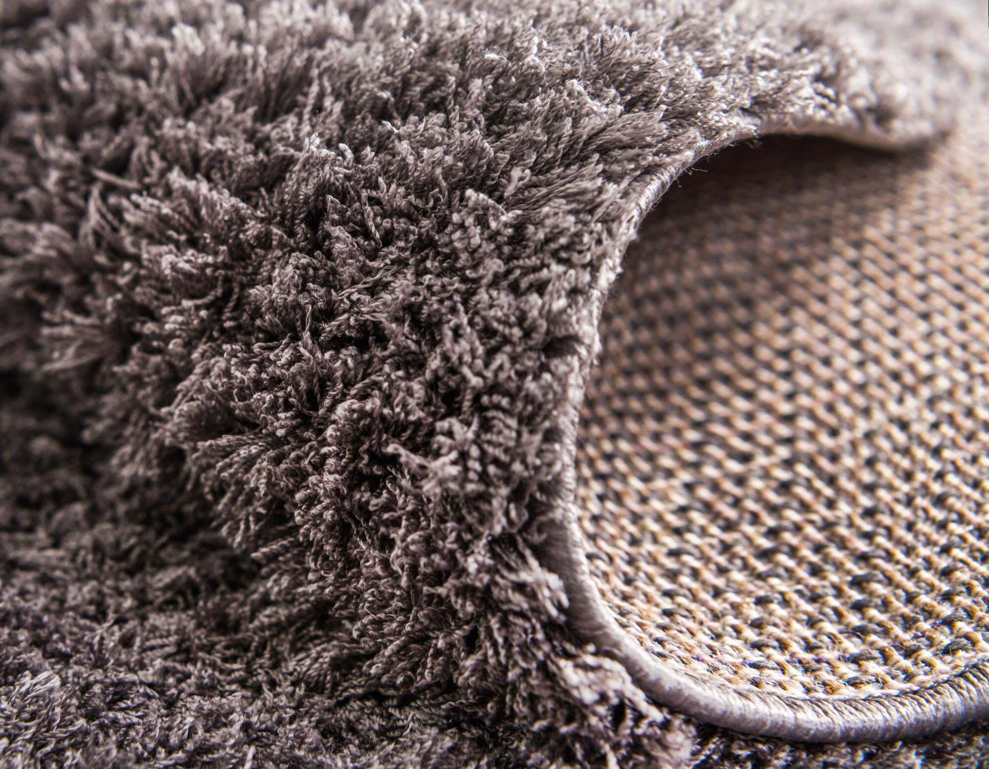 Unique Loom Indoor Rugs - Studio Solid Shag Solid Rectangular 8x10 Rug Dark Gray