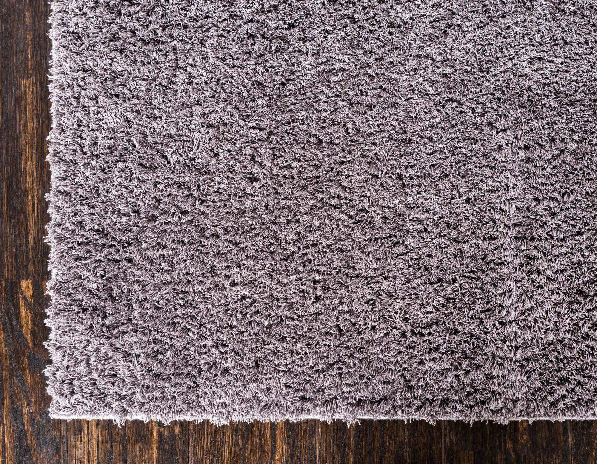 Unique Loom Indoor Rugs - Studio Solid Shag Solid Rectangular 8x10 Rug Dark Gray
