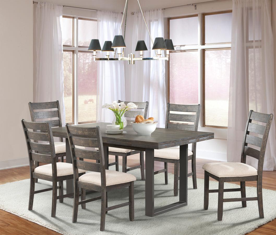 Elements Dining Sets - Sullivan 7PC Dining Set- Table & 6 Side Chairs Dark Ash