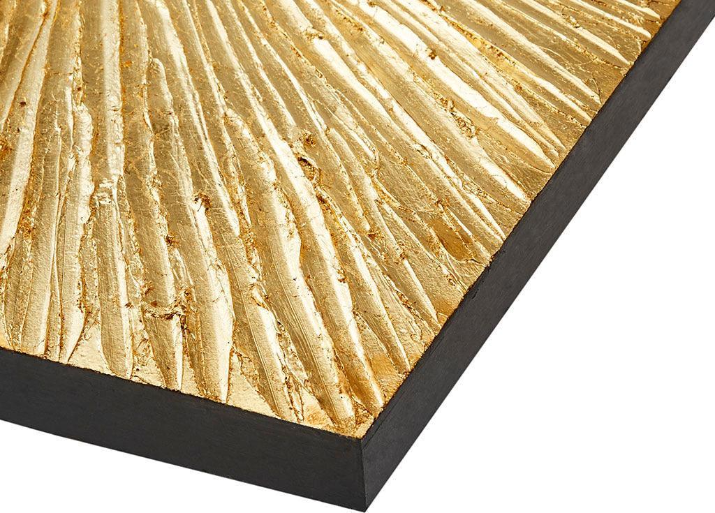 Olliix.com Wall Art - Sunburst 100% Hand Painted Dimensional Resin Wall Decor Gold