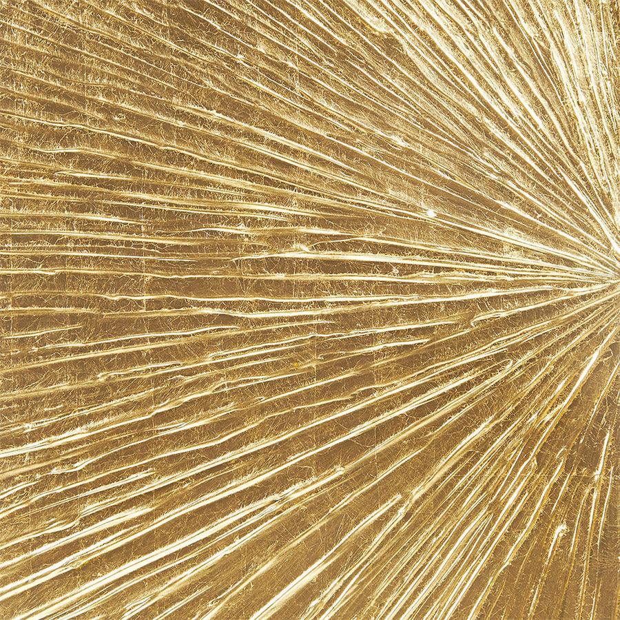 Olliix.com Wall Art - Sunburst Metallic Gold 100% Hand Painted Dimensional Resin Wall Decor 15X45" 3 Piece Set
