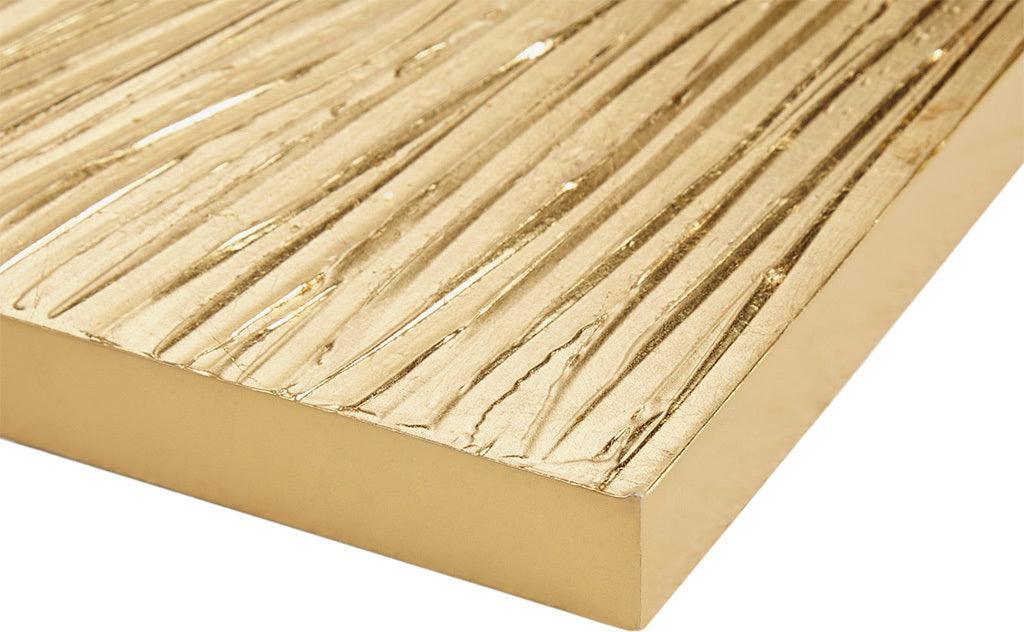 Olliix.com Wall Art - Sunburst Metallic Gold 100% Hand Painted Dimensional Resin Wall Decor 15X45" 3 Piece Set