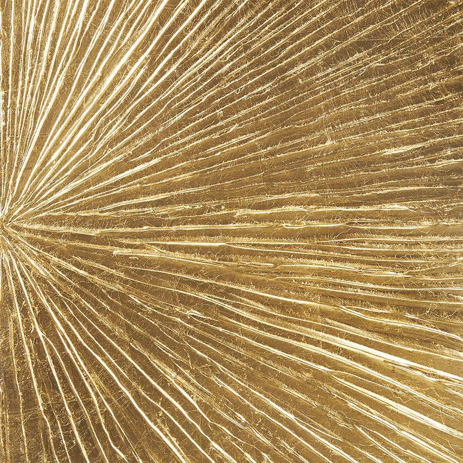 Olliix.com Wall Art - Sunburst Metallic Gold 100% Hand Painted Dimensional Resin Wall Decor 15X45" 3 Piece Set