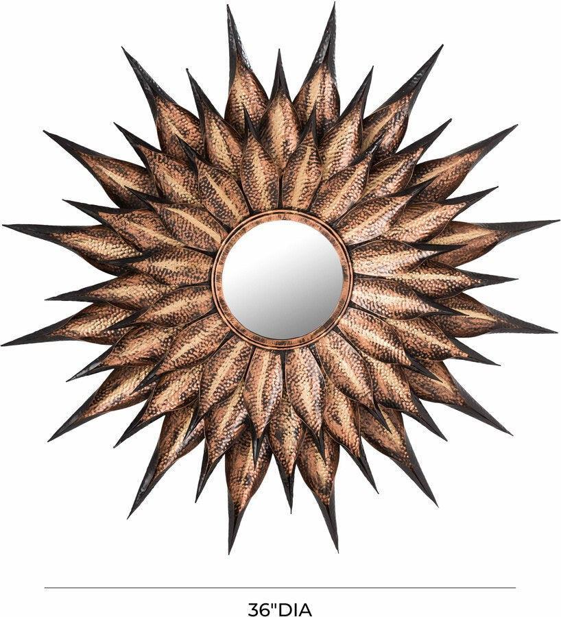 Tov Furniture Mirrors - Sunflower Antique Wall Mirror Antique Gold