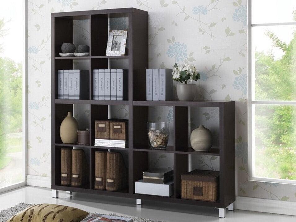 Wholesale Interiors Bookcases & Display Units - Sunna Cube Shelving Unit Dark Brown