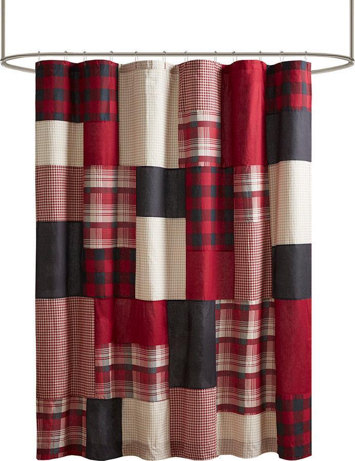 Olliix.com Shower Curtains - Sunset 100% Cotton Shower Curtain Red