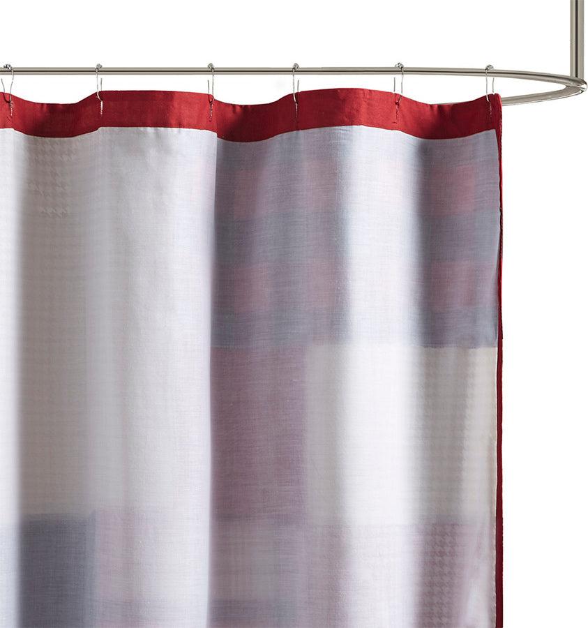 Olliix.com Shower Curtains - Sunset 100% Cotton Shower Curtain Red