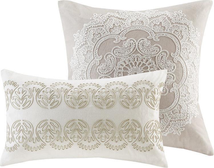 Olliix.com Duvet & Duvet Sets - Suzanna Full/Queen Cotton Duvet Mini Set Taupe