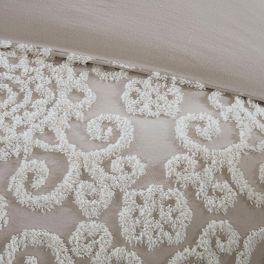 Olliix.com Comforters & Blankets - Suzanna Shabby Chic Cotton Comforter Mini set Taupe King