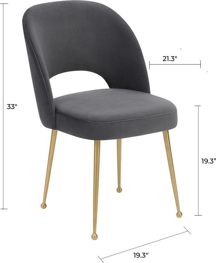 Tov Furniture Dining Chairs - Swell Dining Chair Dark Gray