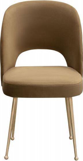 Tov Furniture Dining Chairs - Swell Velvet Chair Cognac
