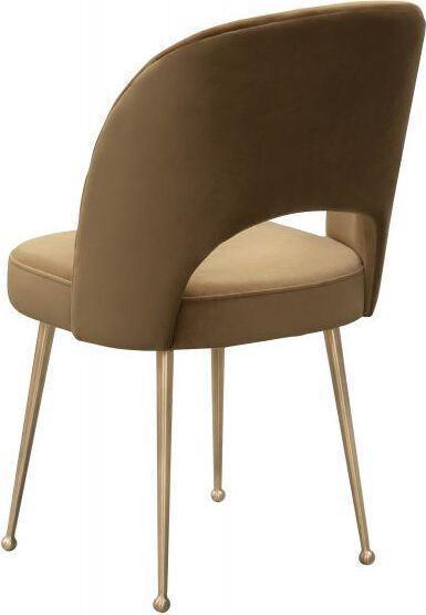 Tov Furniture Dining Chairs - Swell Velvet Chair Cognac