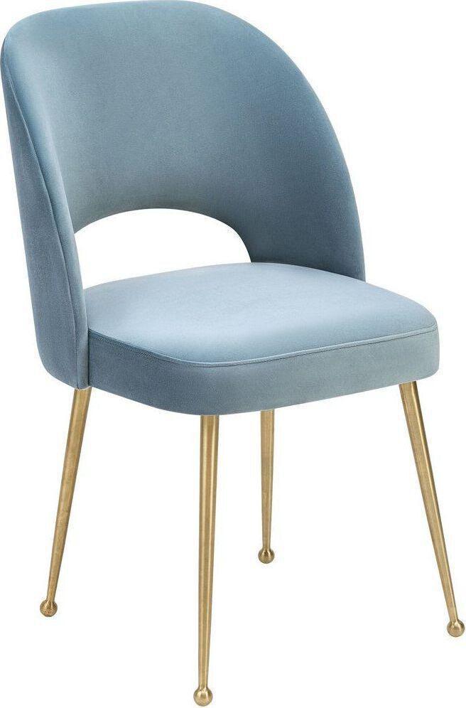 Tov Furniture Dining Chairs - Swell Velvet Chair Sea Blue