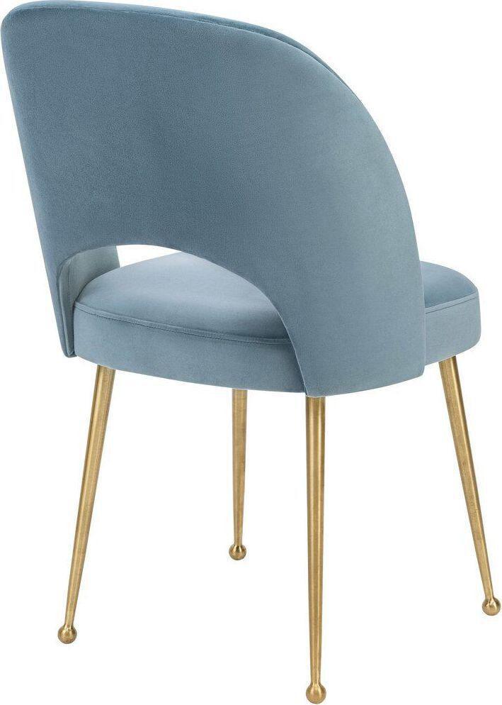 Tov Furniture Dining Chairs - Swell Velvet Chair Sea Blue