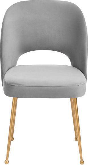 Tov Furniture Dining Chairs - Swell Velvet Dining Chair Light Gray