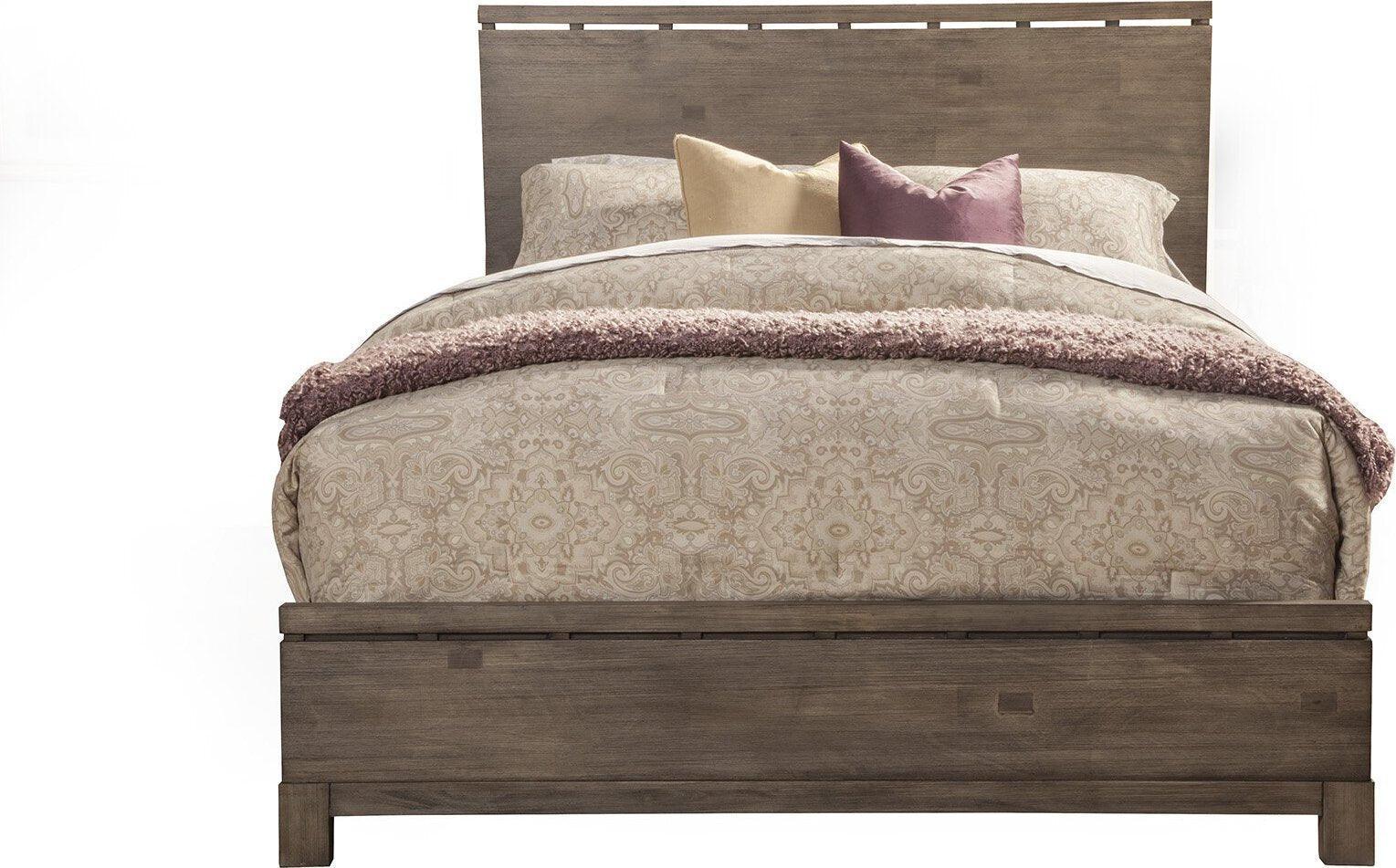 Alpine Furniture Beds - Sydney California King Panel Bed Weathered Gray