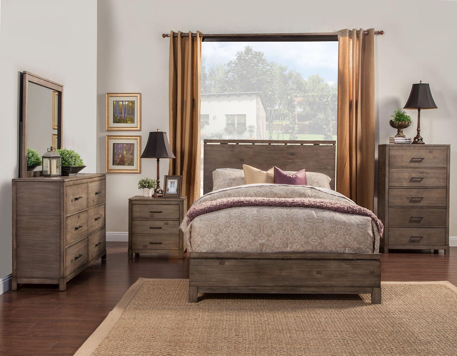 Alpine Furniture Beds - Sydney Full Panel Bed Weathered Gray