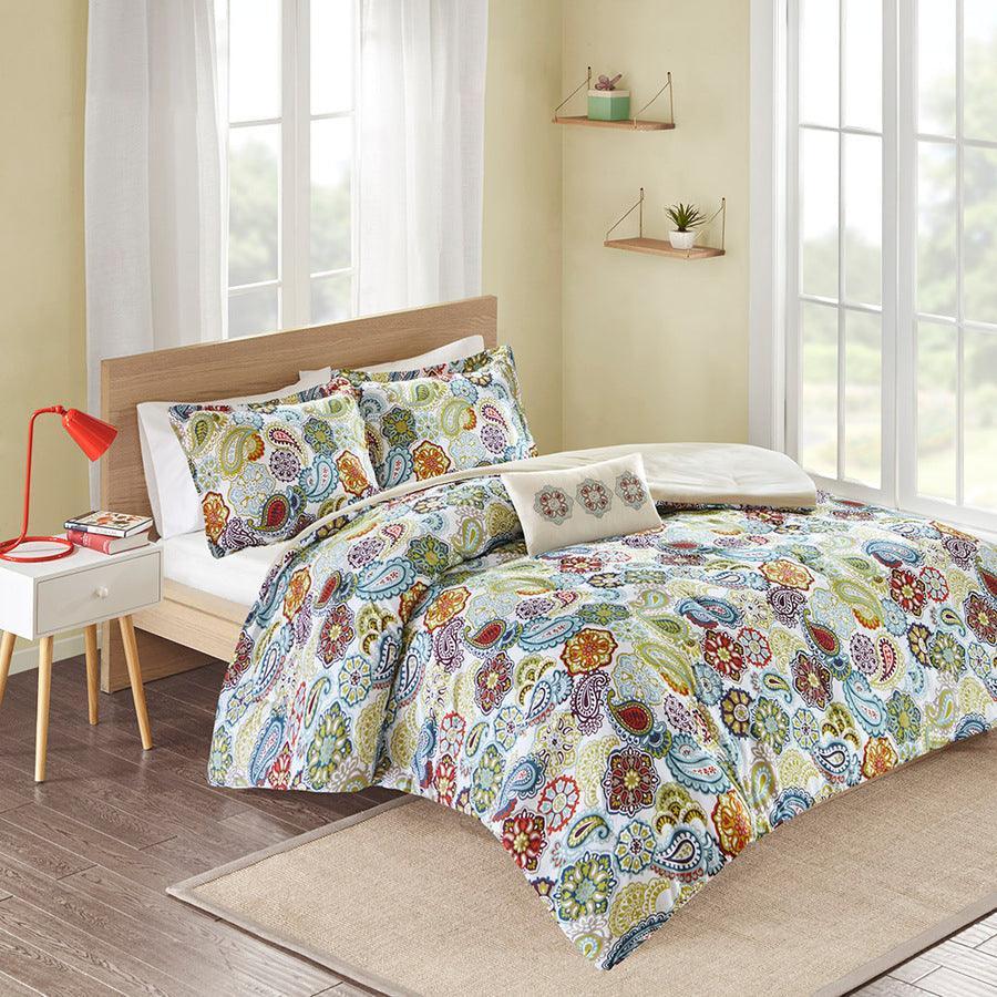 Olliix.com Comforters & Blankets - Tamil King/California King Comforter Set Multicolor