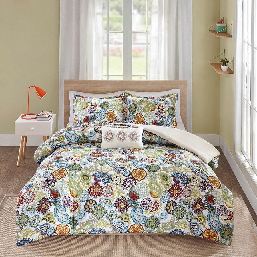 Olliix.com Comforters & Blankets - Tamil King/California King Comforter Set Multicolor