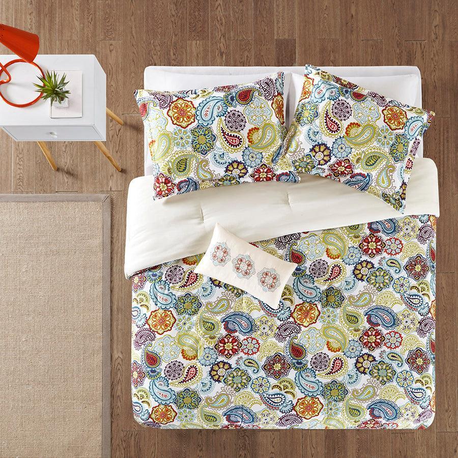 Olliix.com Comforters & Blankets - Tamil King/California King Comforter Set Multicolor