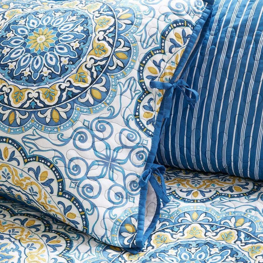 Olliix.com Comforters & Blankets - Tangiers Daybed 6 Piece Reversible Daybed Cover Set Blue