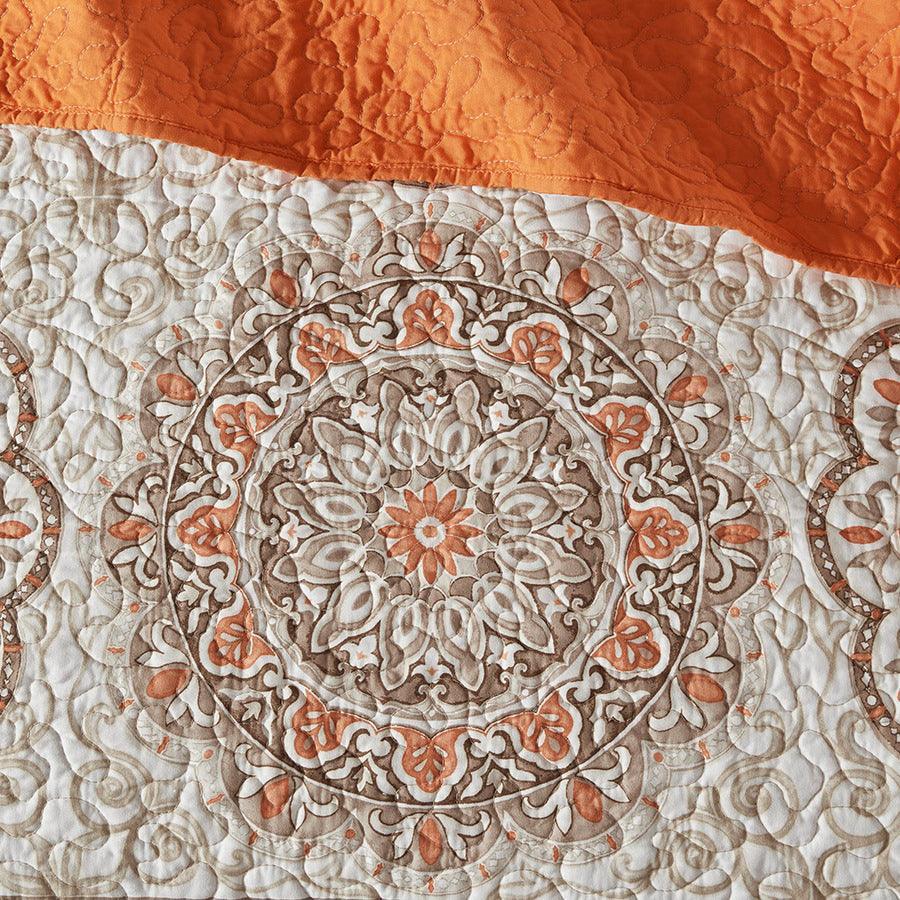 Olliix.com Comforters & Blankets - Tangiers King/California King 6 Piece Reversible Coverlet Set Orange