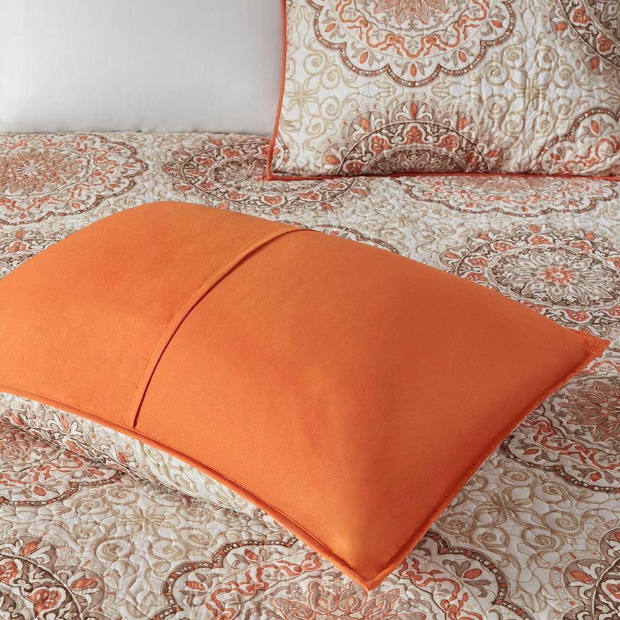 Olliix.com Comforters & Blankets - Tangiers King/California King 6 Piece Reversible Coverlet Set Orange