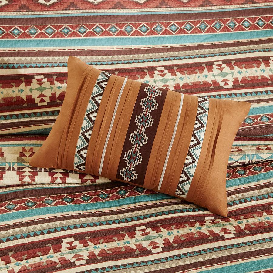 Olliix.com Comforters & Blankets - Taos King/California King 6 Piece Reversible Coverlet Set Spice