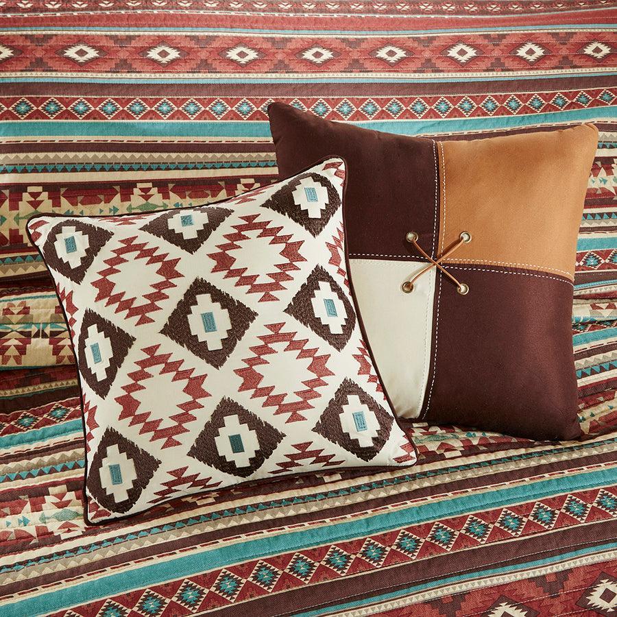 Olliix.com Comforters & Blankets - Taos King/California King 6 Piece Reversible Coverlet Set Spice
