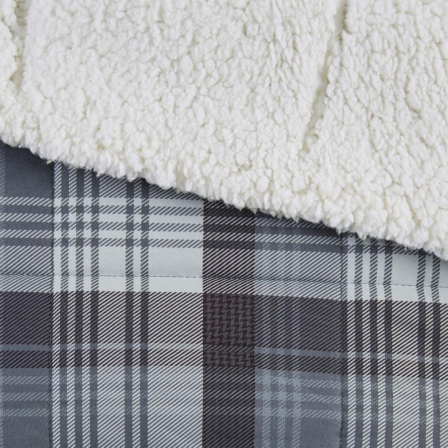 Olliix.com Pillows & Throws - Tasha Oversized Sofstpun Down Alternative Throw Grey