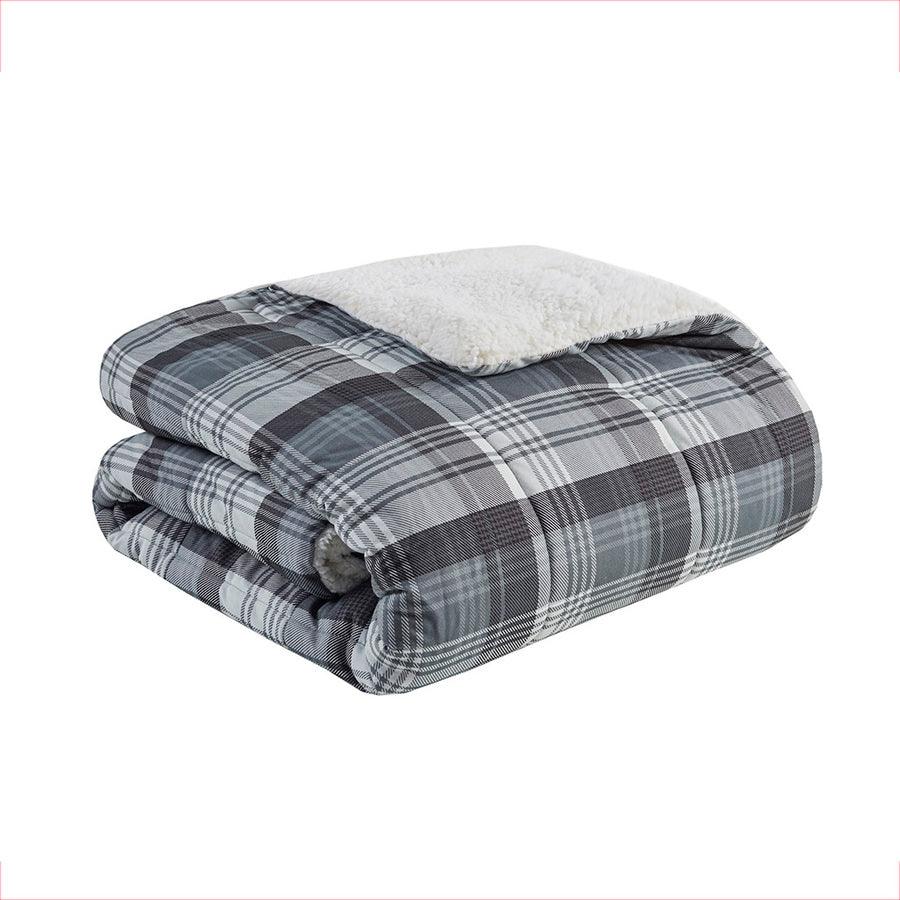 Olliix.com Pillows & Throws - Tasha Oversized Sofstpun Down Alternative Throw Grey