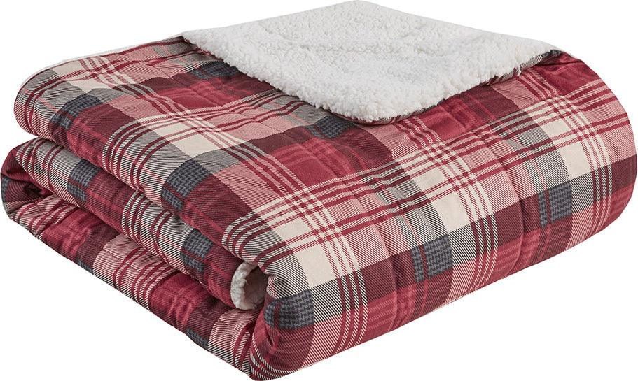 Olliix.com Pillows & Throws - Tasha Oversized Sofstpun Down Alternative Throw Red