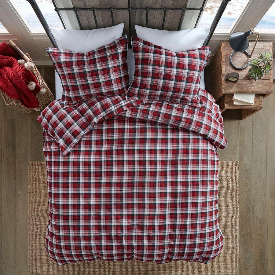 Olliix.com Duvet & Duvet Sets - Tasha Queen Flannel Duvet Mini Set Red