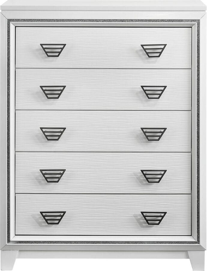 Elements Chest of Drawers - Taunder Chest in White
