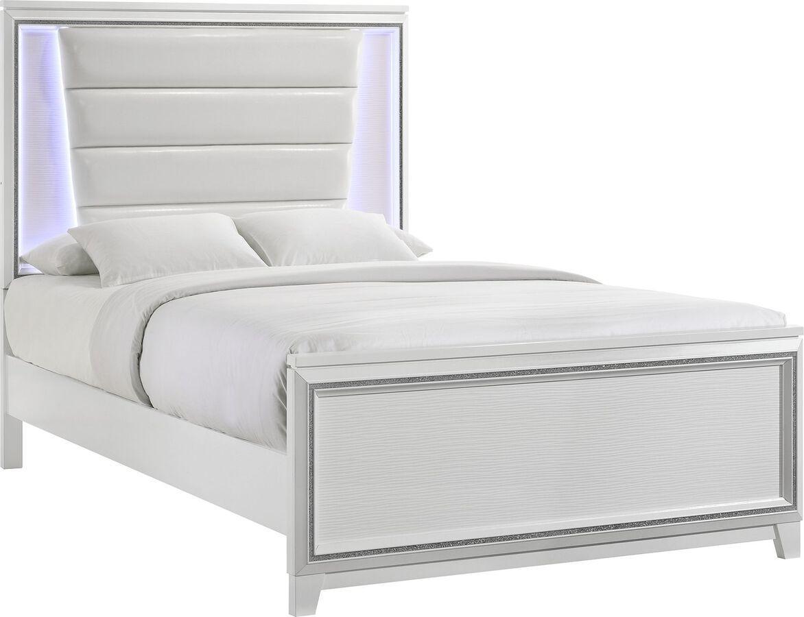 Elements Beds - Taunder Full Panel Bed in White