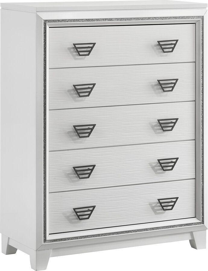 Elements Bedroom Sets - Taunder Twin 3 Piece Bedroom Set in White